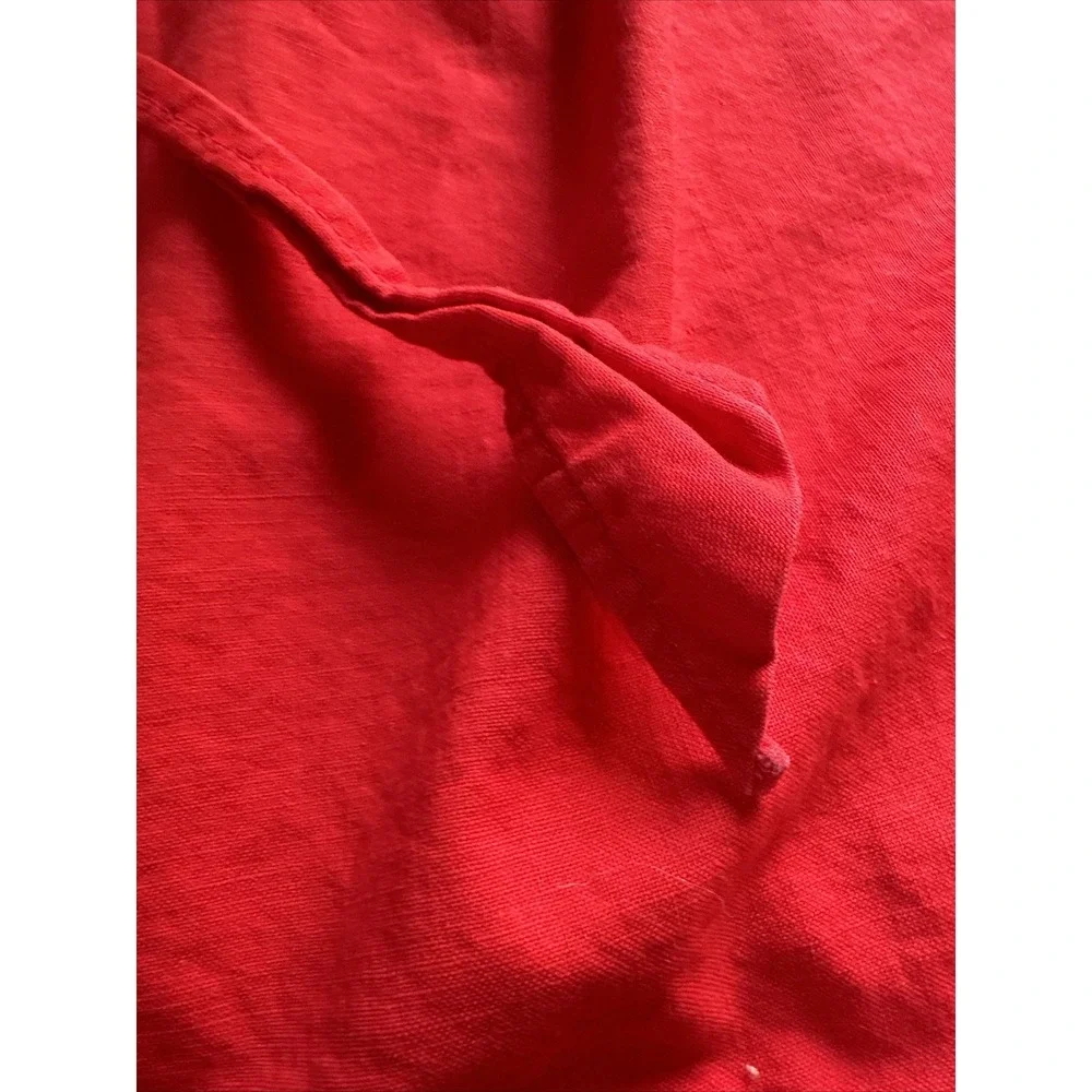 Unbranded Half Apron Women OS Red Excellent‎ Floral Pocket Rickrack Retro Cotton